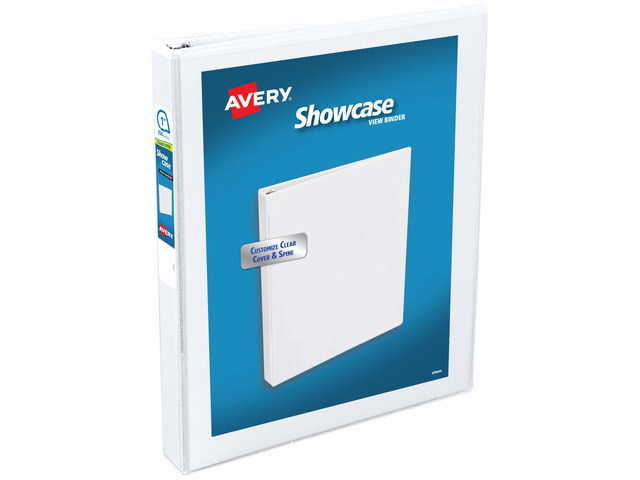 Showcase Standard View 3 Ring Binders, 1' Slant Rings, 250-Sheet Capacity, 1.4 Inch Wide Spine, White Binders, Ideal for Lightweight Organization...