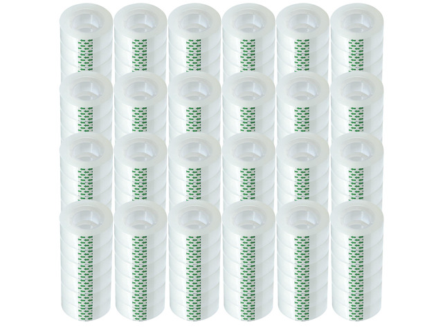 144 Rolls Transparent Tape Refills - 3/4-Inch x 1000 inch, 1 inch Core, Clear Gift Wrapping Tape Refill Roll for Office, Home, School