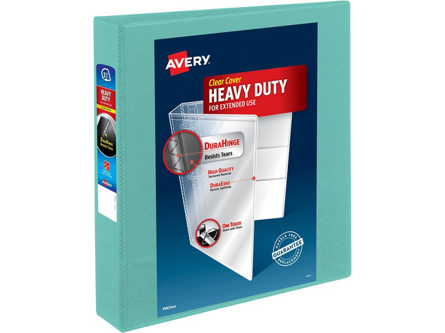 Heavy-Duty View 3 Ring Binder,1.5 Inch EZD Rings,Great for Portfolios,Office,School Notebooks,and More,1 Mint Binder (79271),(Pack of 6)