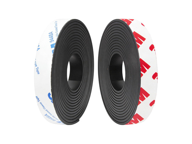 A+B Paired Magnetic Tape with Adhesive 10ft x 1/2in x 0.06in, 2 Pack Flexible Magnet Strips for Lightweight Closures, DIY Organizing