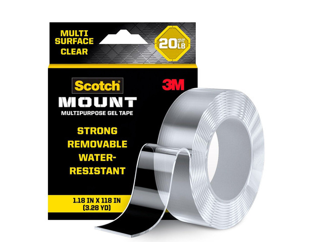 Multi-Purpose Gel Tape, Double-Sided Tape for Heavy Duty Applications, Removable Mounting Tape, Nano Tape, Water-Resistant Clear Mounting Tape,...