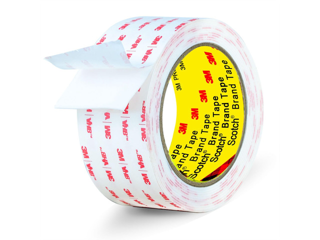 3M Double Sided Tape Heavy Duty 2in X 9.85ft, Removable Mounting Tape White Sticky Foam Tape for Wall, Picture Hanging Strips, Poster Hanger,...