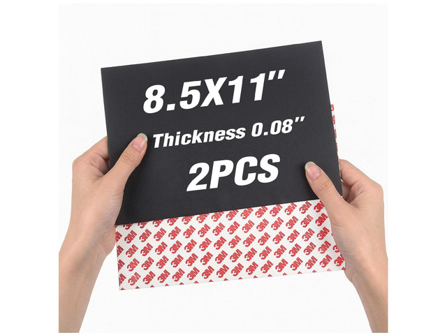 80Mil Magnetic Sheets with Adhesive 8.5' x 11',Self Sticky Anisotropic Sheet Magnet,Peel and Stick Letter Size for Heavy Duty Projects (2 PCS)