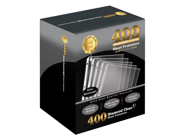 400 Count Diamond Clear Extra Heavyweight Sheet Protectors, 4 mils Strong, to fit 8.5 x 11, Top Load, 400 Pack