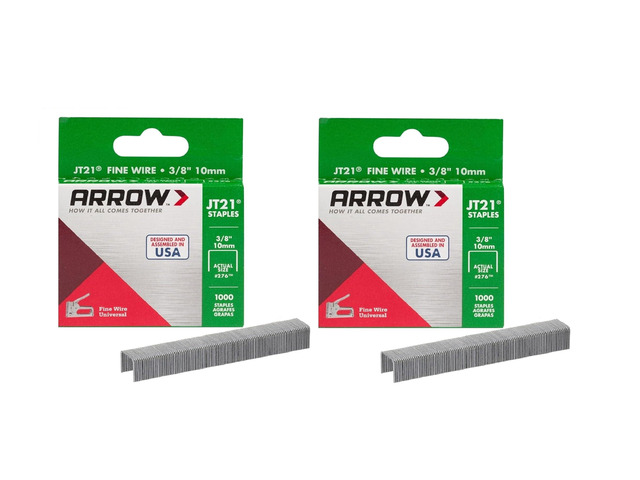 276 JT21 Thin Wire Staples for Staple Guns and Staplers, Use for Upholstery, Crafts, General Repairs, 3/8-Inch Leg Length, 7/16-Inch Crown Width,...