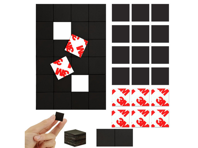 Pre-Cut Magnet Tape Strip,Thin Magnetic Squares with Self Adhesive(576PCS 3/4' x 3/4'),Sticky Magnets for Classroom/Family Activities,Peel and...