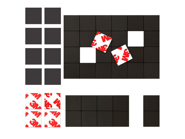 Magnetic Squares Pieces with Adhesive Backing(Each 3/4' x 3/4'),Self Sticky Magnets for Classroom Activities,Peel and Stick for...