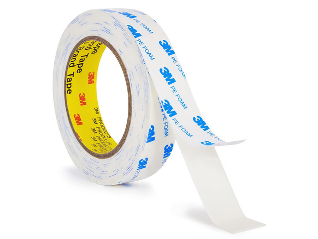 3M Double Sided Tape 1'×16.5Ft, Mounting Tape Heavy Duty No Residue Removable PE Foam Tape Strips, Extra Strong Adhesive Tape Waterproof for Walls...