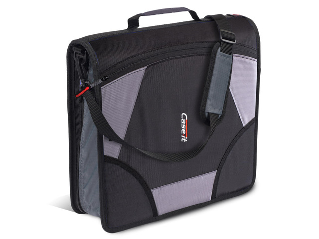 it School Zipper Binder 4-Inch D-Rings 800-Sheet D-186 Jet Black King Sized Zip Tab, 5-Subject Expanding File Folder, Multiple Pockets,...