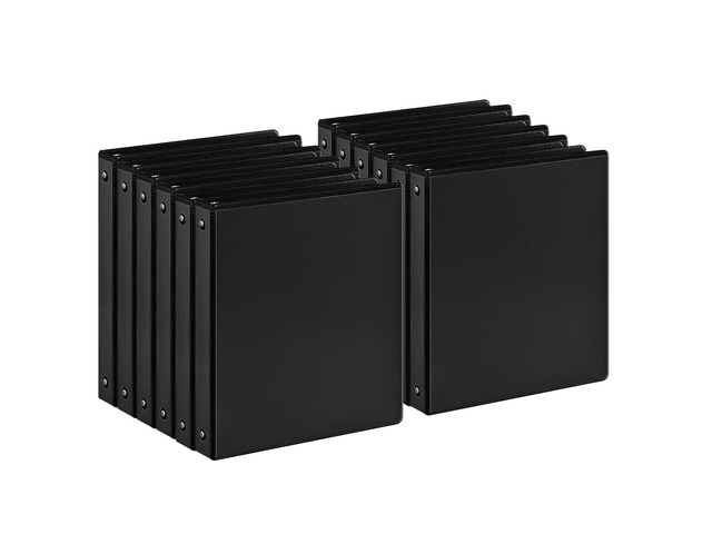 1-inch 3 Ring Binder with Durable -Premium 1'' Binders with 3 Roung Ring, Large 200 Sheet Capacity, Fit 8.5' x 11' US Letter Size Paper (1'' -Black...