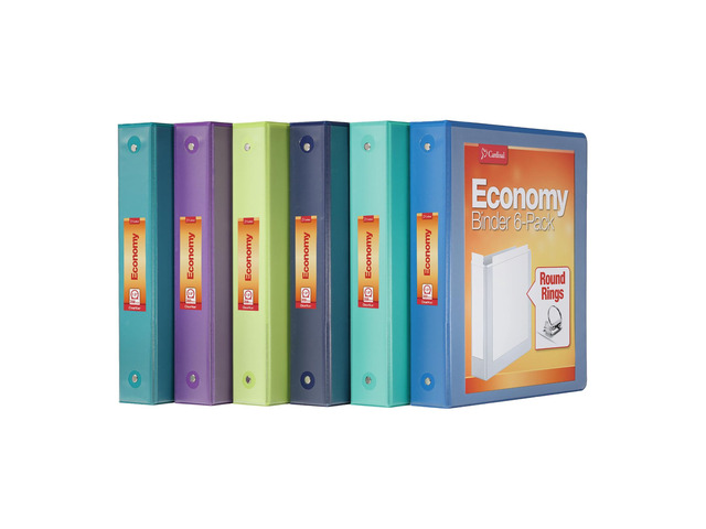 3 Ring Binders, Binders for School and Office, Durable 1.5 Inch, Holds 350 Sheets, ClearVue Presentation View, Non-Stick, Blue and Green...