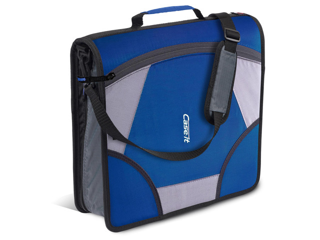 it School Zipper Binder 4' D-Rings 800-Sheet D-186 Midnight Blue King Sized Zip Tab, 5-Subject Expanding File Folder, Multiple Pockets,...