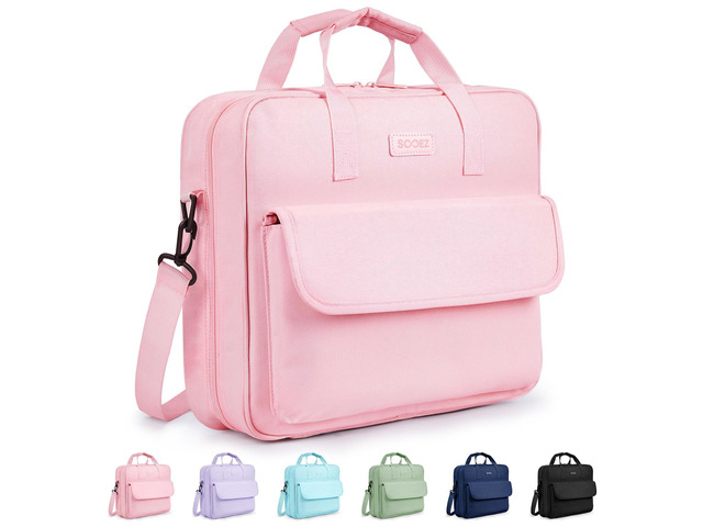 Zipper Binder Bag, 3 Inch 3 Ring Binder with D-Ring, Holds 900 Sheets Cute School Binder with Shoulder Strap & Handle, Multi-Pocket Organizer for...