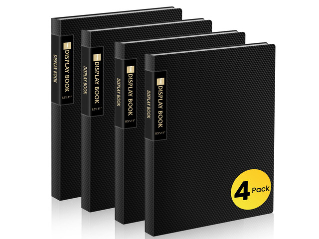 4 Pack Binder with Plastic Sleeves 30Pocket, Displays 36 Pages 8.5x11 Presentation Folders with Clear Sheet Protectors, Art Portfolio Binder for...
