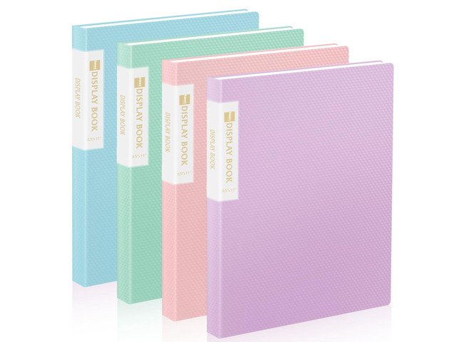 4 Pack Binder with Plastic Sleeves 30Pocket, Displays 36 Pages 8.5x11 Presentation Folders with Clear Sheet Protectors, Art Portfolio Binder for...