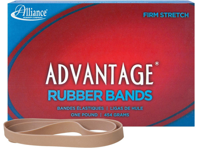 Rubber 27075 Advantage Rubber Bands Size #107, 1 lb Box Contains Approx. 40 Bands (7' x 5/8', Natural Crepe), Beige (Pack of 10)