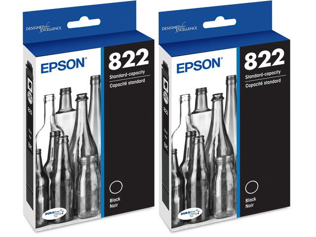 DURABrite Ultra Ink Black Workforce Pro T822120-S Standard Capacity Pack of 2 Cartridge