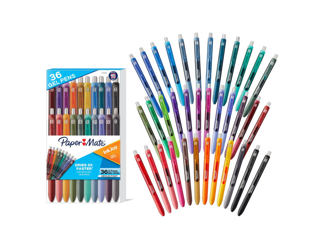 InkJoy Gel Pens, Retractable, Medium Point (0.7 mm), 36 Count - Office Supplies, Smooth, Colorful Ink