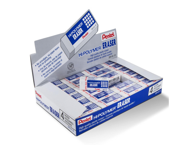 Hi-Polymer Block Eraser, Small, Box of 48 (ZEH-05)
