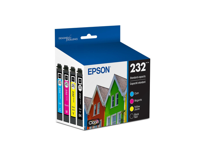 232 Claria Ink Standard Capacity Black & Color Cartridge Combo Pack (T232120-BCS) Works with Workforce WF-2930, 2950 and Expression XP-4200, 4205