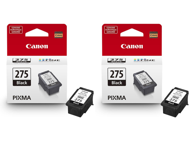 PG-275 Genuine Black Ink Cartridge, Compatible with TS3520/3522, TR4720/4722, TS3720/3722, (Pack of 2)