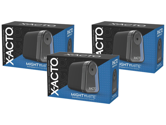 Pencil Sharpener, Mighty Mite Electric Sharpener, with Pencil Saver, SafeStart Motor, Black, 1 Count - Home, Office, School, Teacher Supplies...