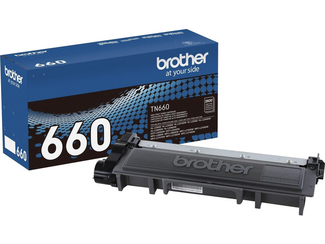 Genuine High Yield Toner Cartridge, TN660, Replacement Black Toner, Page Yield Up to 2,600 Pages, Amazon Dash Replenishment Cartridge, Black, 1 Pack