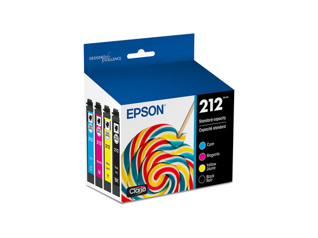 212 Genuine Ink Cartridge Black and Color Combo Pack T212120-BCS Works With WorkForce WF-2830 WF-2850 Expression XP-4100 XP-4105 Inkjet Printers