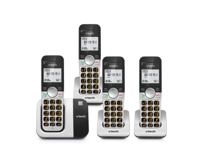 VG231-4 DECT 6.0 Cordless Phone, 4-Handset Interference-Free Sound, Large Backlit Display, Big Buttons, Caller ID