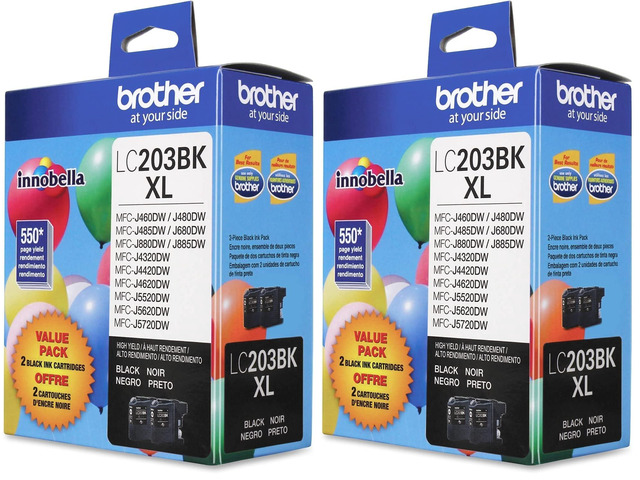Genuine High Yield Black Ink Cartridges, LC2032PKS, Replacement Black Ink Two Pack, Includes 2 Cartridges of Black Ink, Page Yield Up to 550...