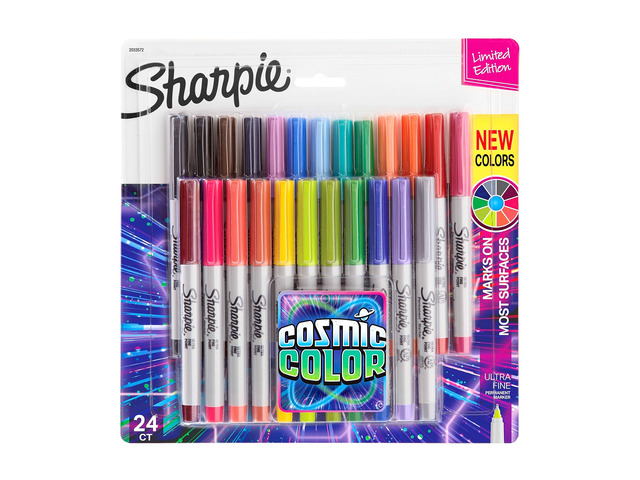 Permanent Markers, Ultra Fine Point, Cosmic Color, Limited Edition, 24 Count