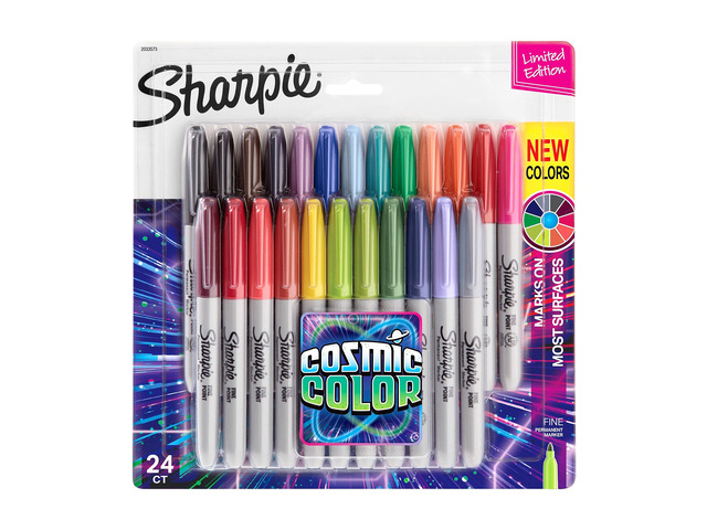 Permanent Markers, Fine Point, Cosmic Color, Limited Edition, 24 Count - Art, Creative, Colorful Office Supplies
