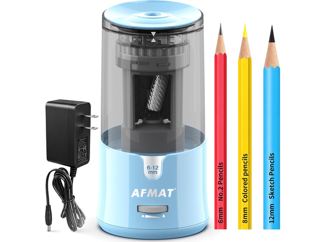 Electric Pencil Sharpener, Plug-in Pencil Sharpener for 6-12mm Pencil For No.2/Colored/Jumbo Pencils, Auto Stop, Super Fast & Sharp, Replaceable...