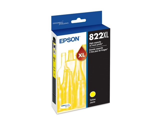 822XL Genuine High Capacity Yellow Ink Cartridge T822XL420 Works with WorkForce Pro WF-3820 WF-3823 WF-4820 WF-4830 WF-4833 WF-4834 Printers