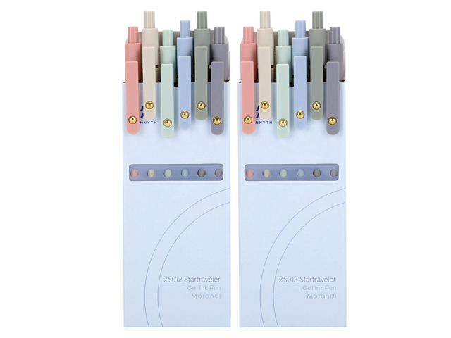 Gel Pens Set,12 Pcs 0.5mm Retractable Quick Dry Blue Ink Pens Fine Point Smooth Writing Rollerball Pens for Journaling,Cute School & Office...