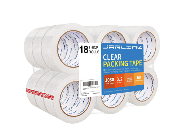 18 Rolls Clear Packing Tape, Heavy Duty Packaging Tape