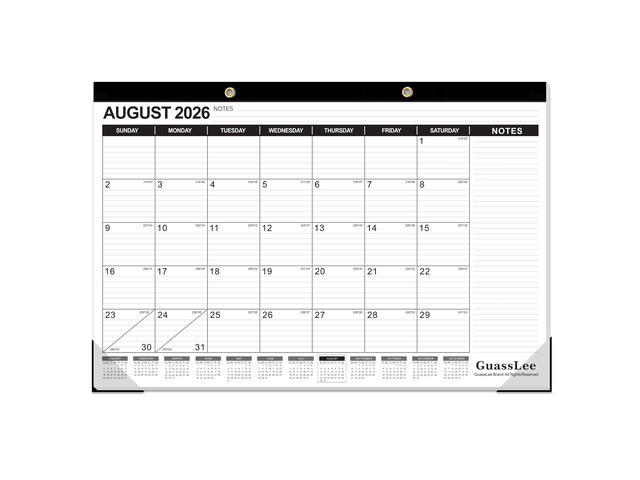 Extra Large Desk Calendar 2026, 19 Months Jumbo Desk/Wall Calendar from Jun. 2026 through Dec. 2027, 30 x 20 Inches Hanging Planner with Julian...