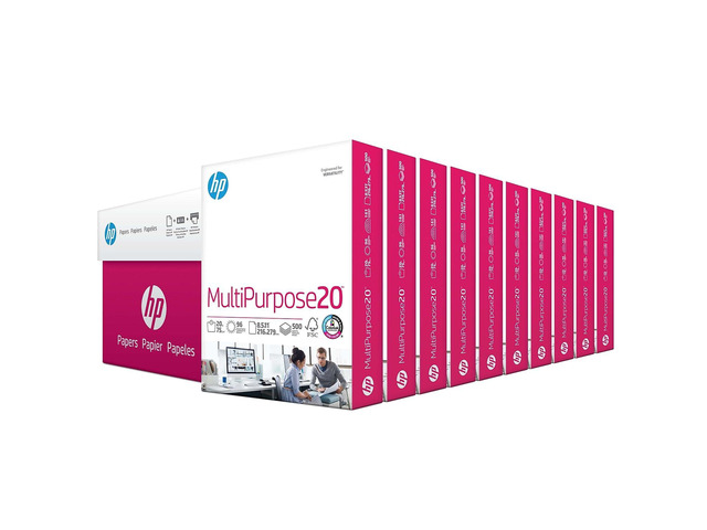 Printer Paper 8.5 x 11 Paper MultiPurpose 20 lb 10 Ream Case - 5000 Sheets 96 Bright Made in USA - FSC Certified 112000PC