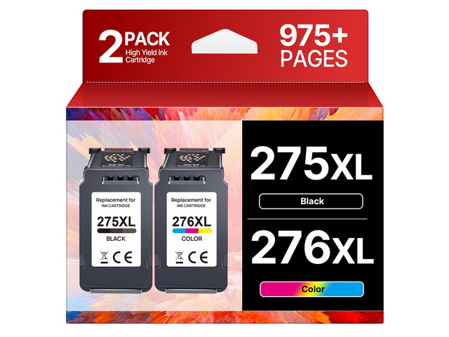 PG-275XL CL-276XL Replacement for Canon 275 and 276 Ink Cartridges for Canon Ink 275 and 276 275XL 276XL Combo Pack Use to PIXMA TR4720 TS3522...