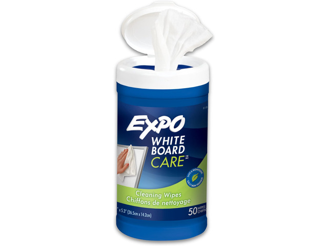 Whiteboard Care Dry Erase Wipes, Unscented, 50 Count - Home, Office, Teacher, Classroom Supplies, (Pack of 6)
