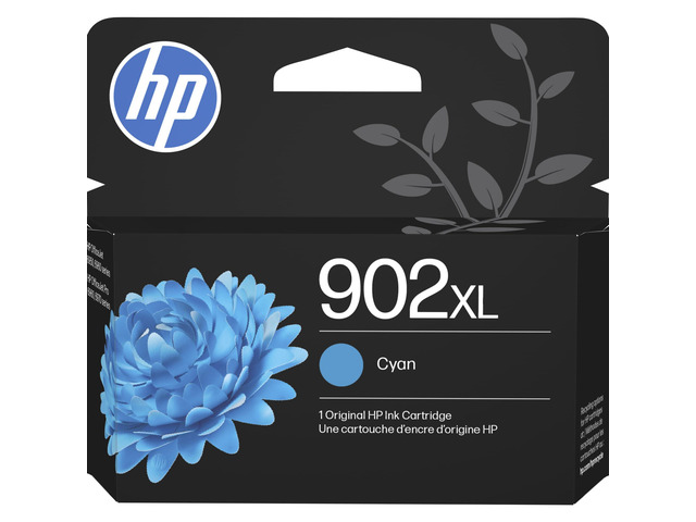 902XL Cyan High-Yield Ink Cartridge Works with OfficeJet 6950, 6960, Pro 6960, 6970 Series T6L86AN