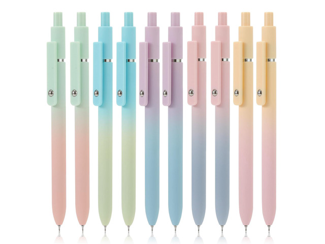 10pcs Gel Pens Black Ink Medium Point 0.7mm Pens Smooth Writing High-End Series Cute Pens for Journaling Note Taking, Office School Supplies Gifts...
