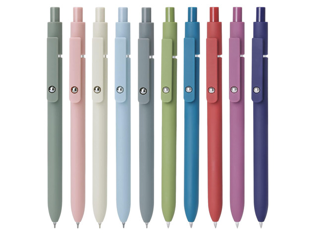 Gel Pens 10pcs 0.5mm Quick Dry Black Ink Fine Point Pens Smooth Writing Gel Ink Pens, Morandi Colors, High-End Series, Office School Supplies