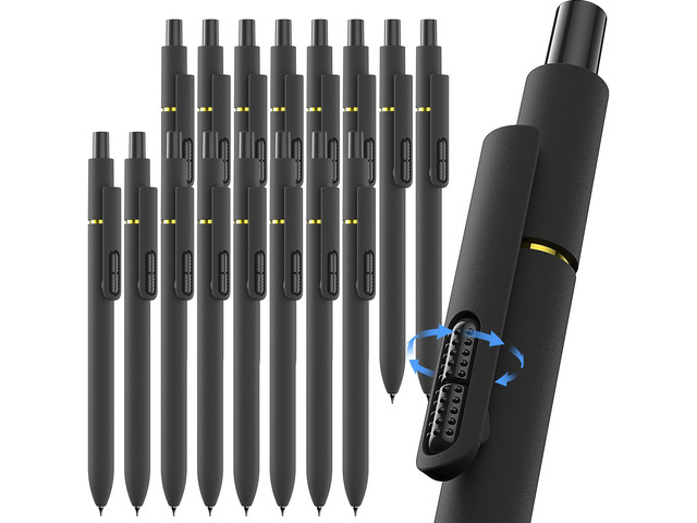 16 Pack Gel Pens, Quick-Dry Long Lasting Black Ink-0.7 mm Fine Point Smooth Long-Lasting Ink Pens, Stress Relief, No Smear, No Bleed, Journaling,...