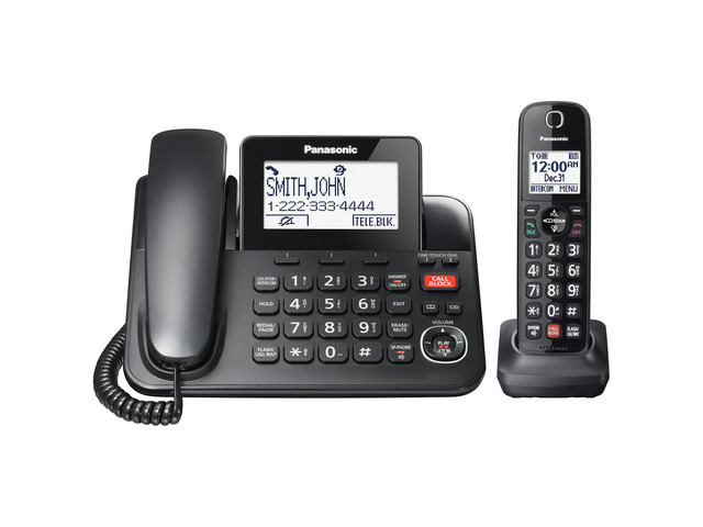 Corded/Cordless Phone with Advanced Call Block, 2-Way Recording and Digital Answering Machine, 1 Handset Expandable up to 6 Cordless Handsets -...