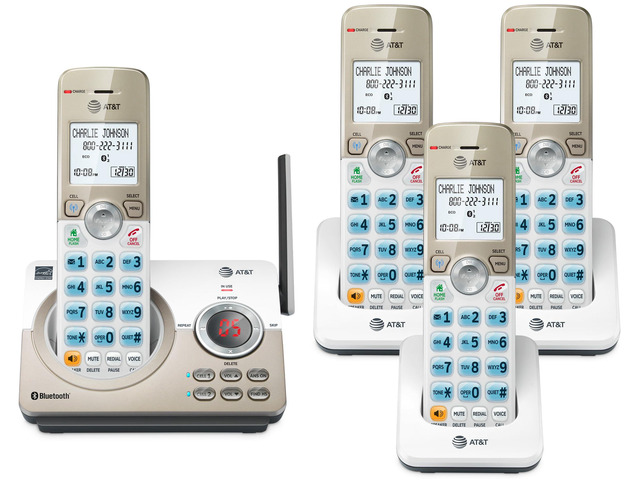 DECT 6.0 Cordless Phone, 4-Handset Smart Call Blocker, Bluetooth Connect to Cell, Answering Machine, 1.8' Backlit Display DL72419