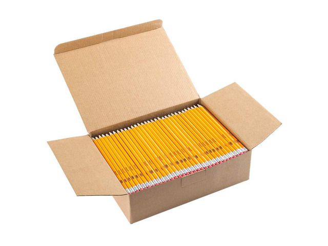 Wood-Cased #2 HB Pencils Bulk, 320 Count, Pre-sharpened Box of Number 2 Pencils, Yellow, School Pack
