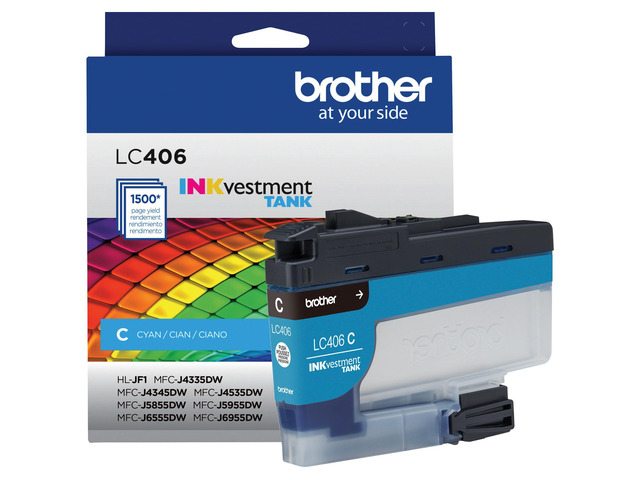 Genuine LC406C Standard Yield Cyan INKvestment Tank Ink Cartridge