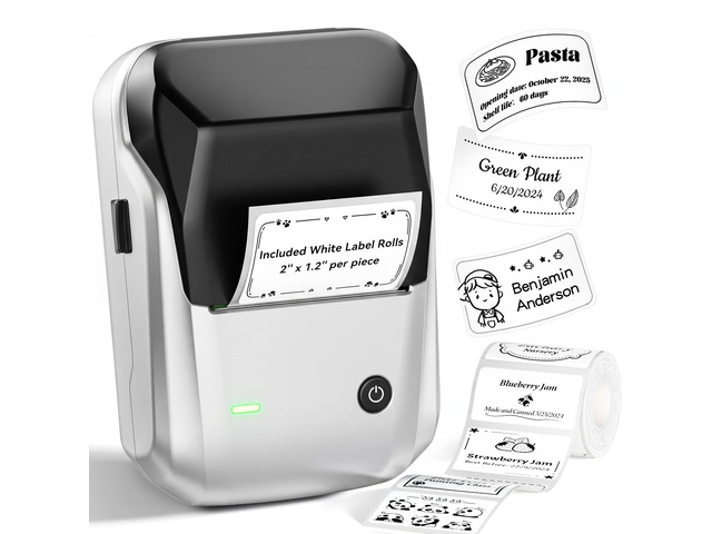 B1 Label Maker, 2Inch Bluetooth Label Printer for Home, Sliver Label Maker Machine Support Smartphones & PC for Small Business, School, Office,...