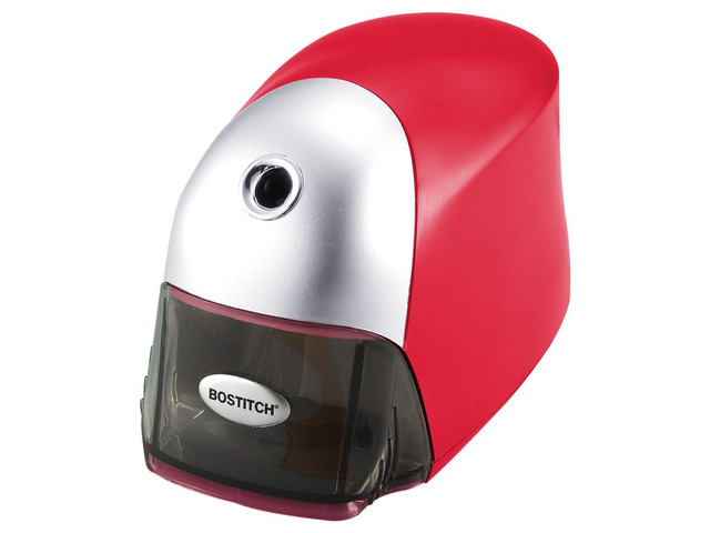 Office QuietSharp Executive Heavy Duty Electric Pencil Sharpener for 65% Faster Sharpening and 6X Longer Cutter Life - Colored Pencil Compatible, Red